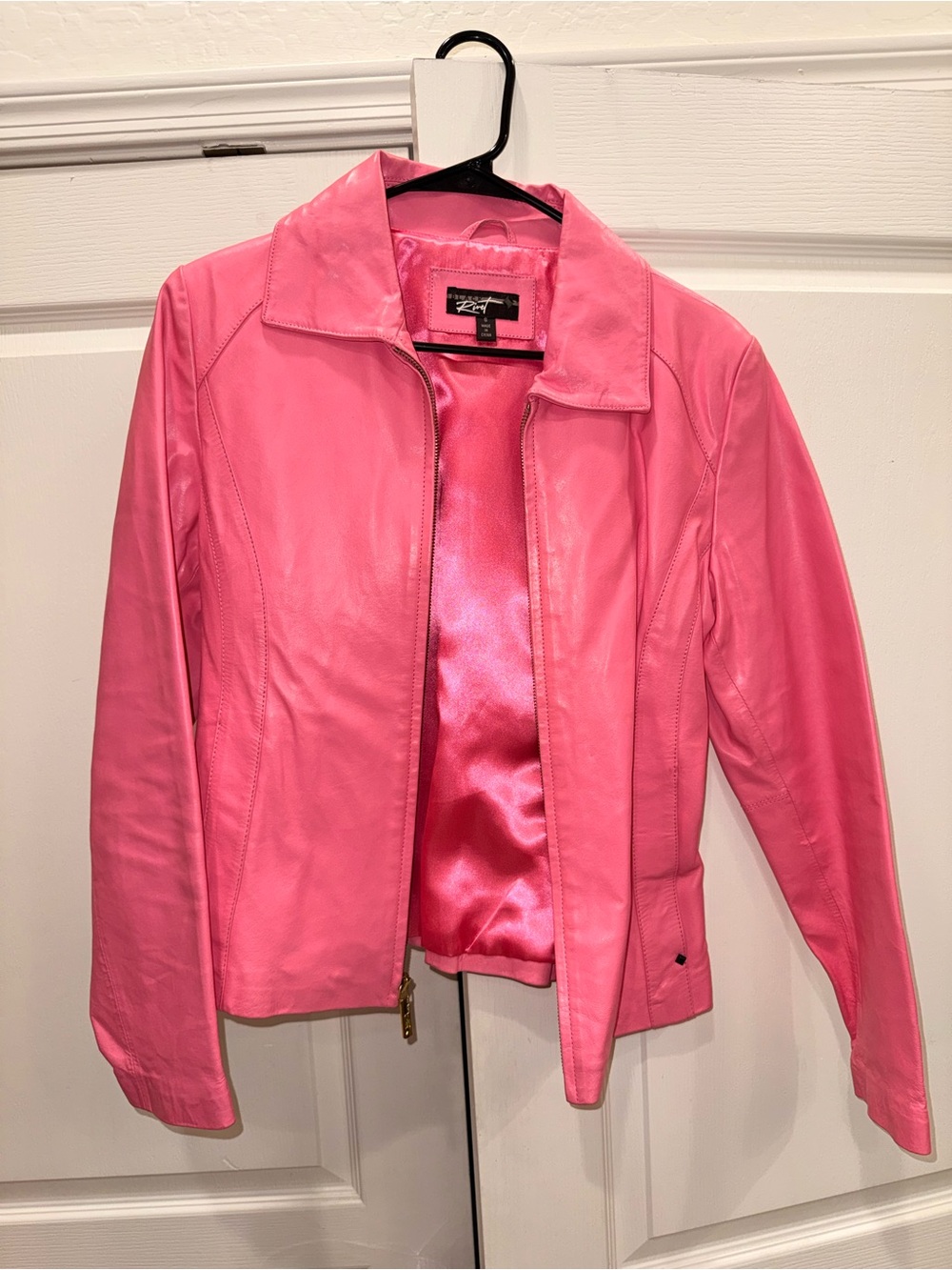Pink 100% Leather Jacket